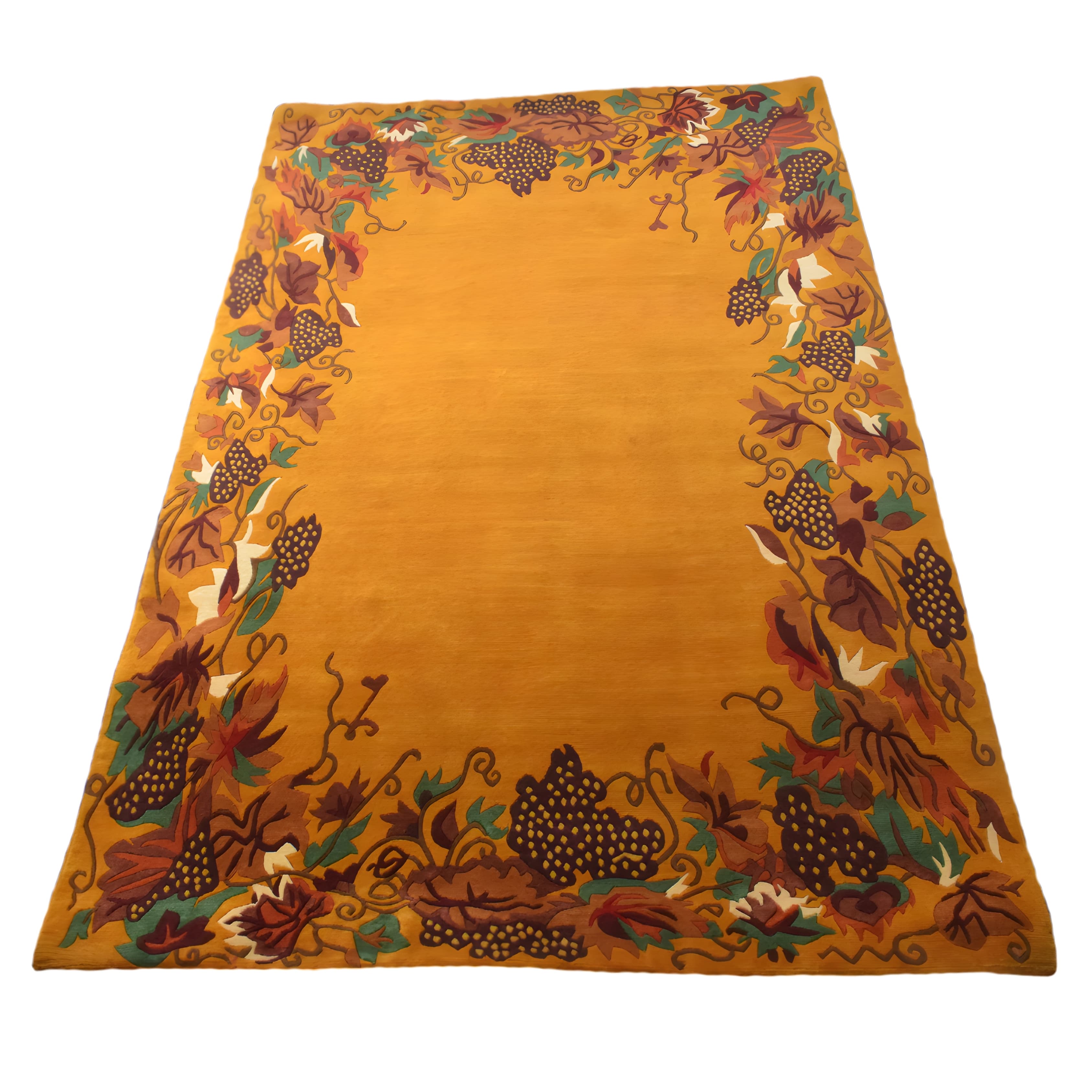 Golden Vineyard Border Rug